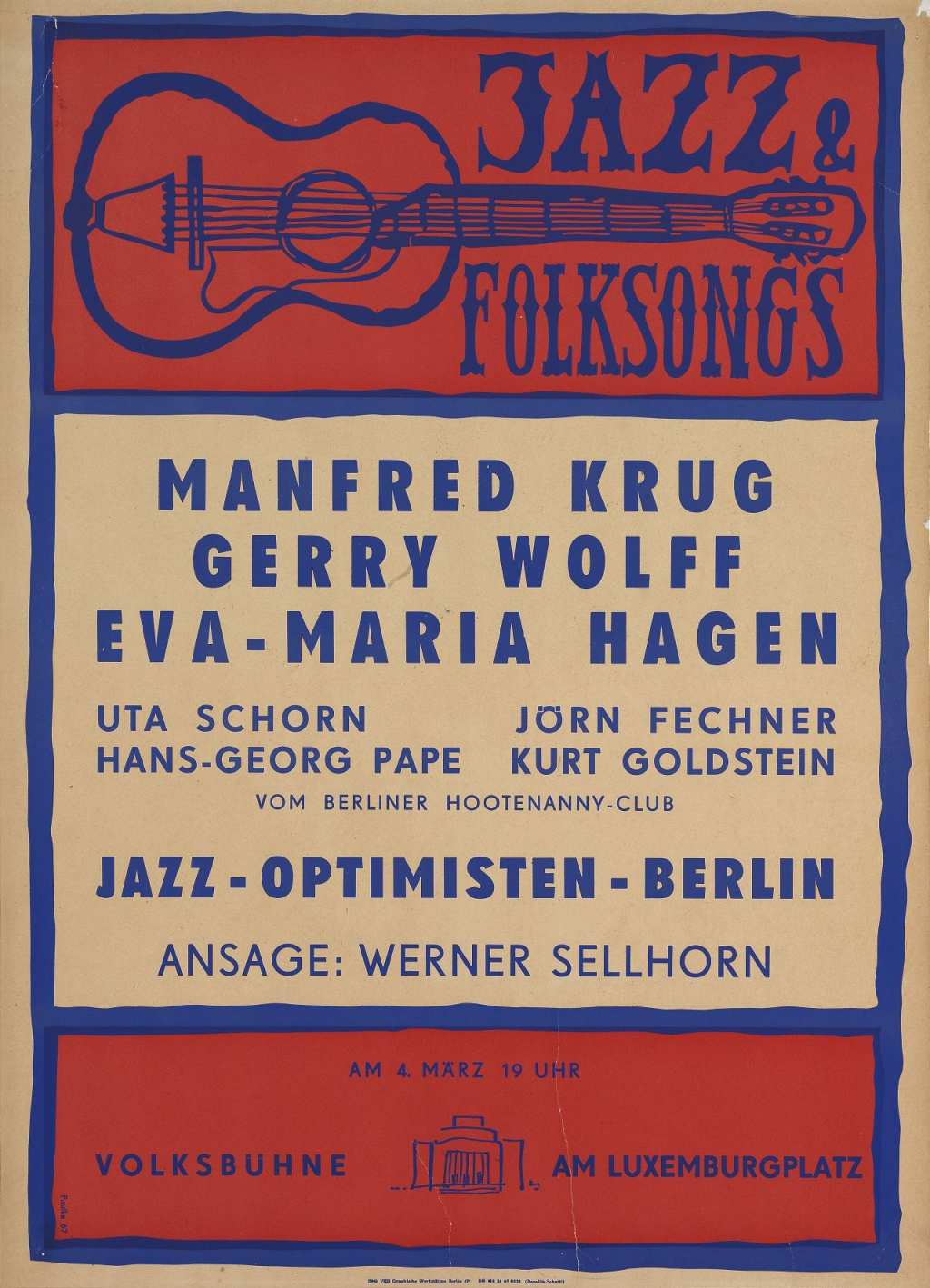 Announcement Jazz & Folksongs, 1967