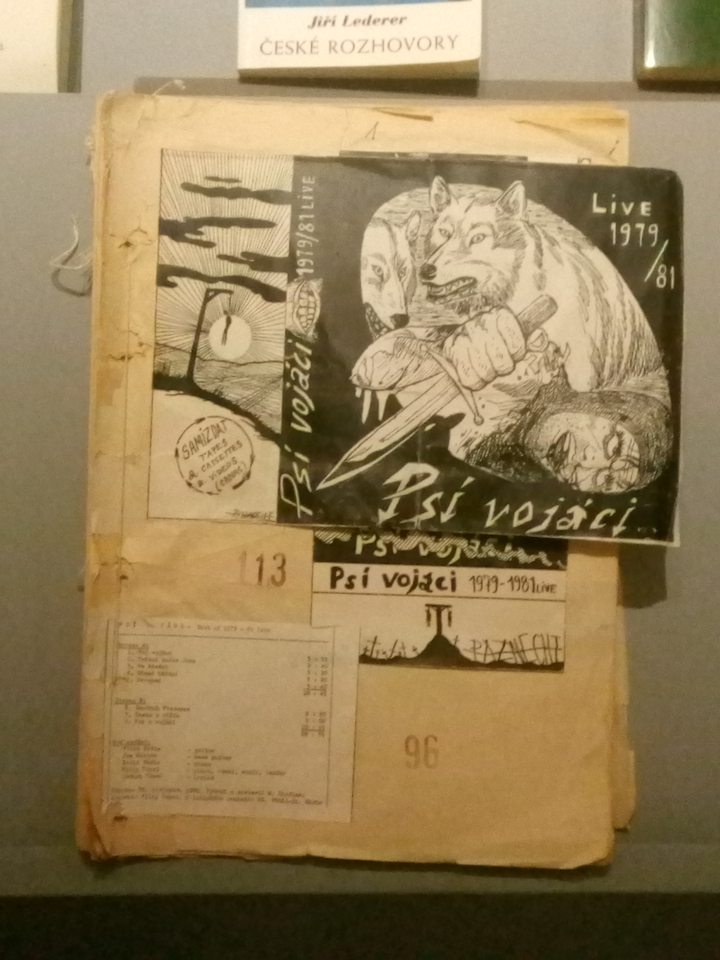 Cassette covers of unofficial Czechoslovak music groups from the 1980s, 1988. Book