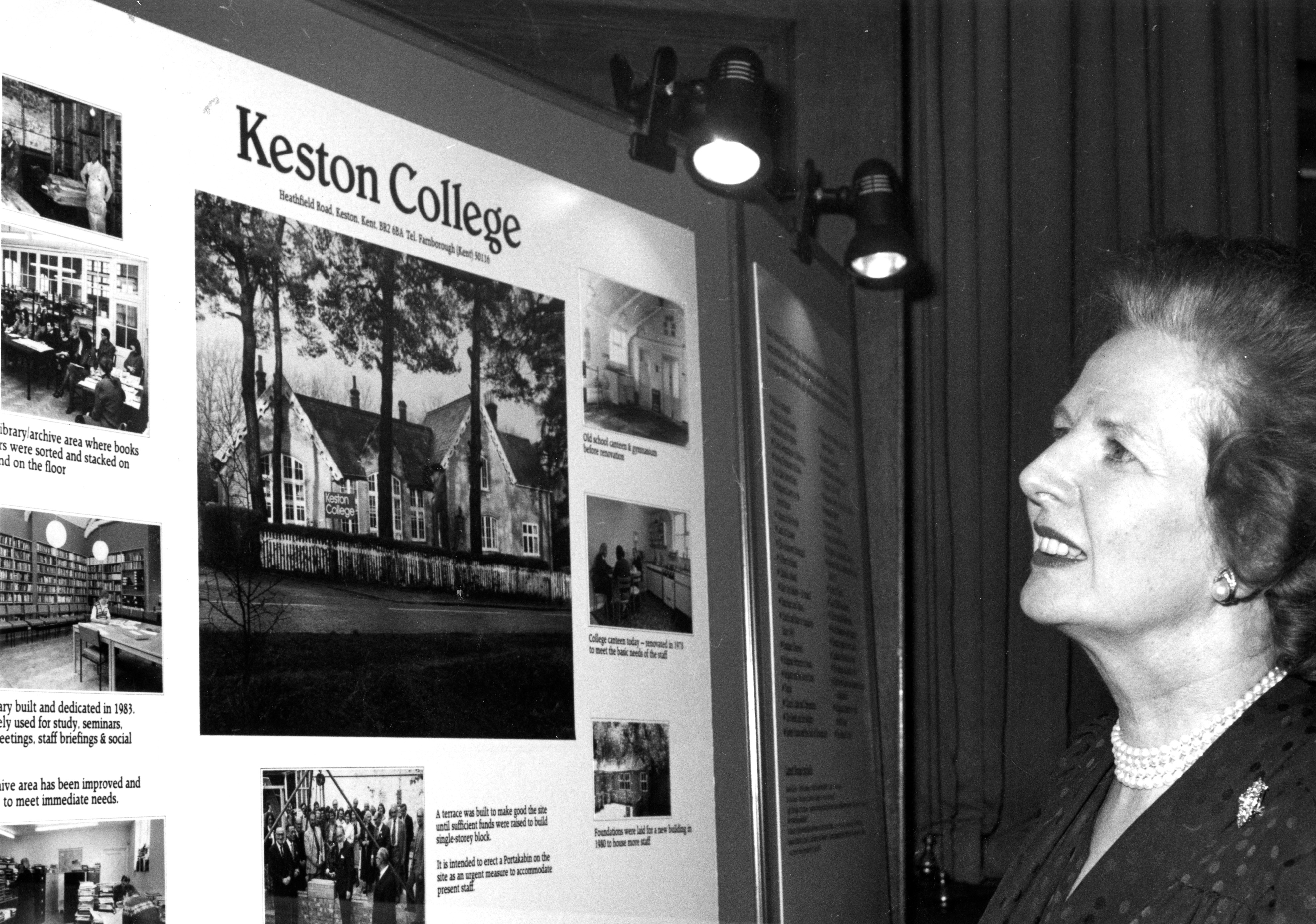 Margaret Thatcher's visit at Keston College